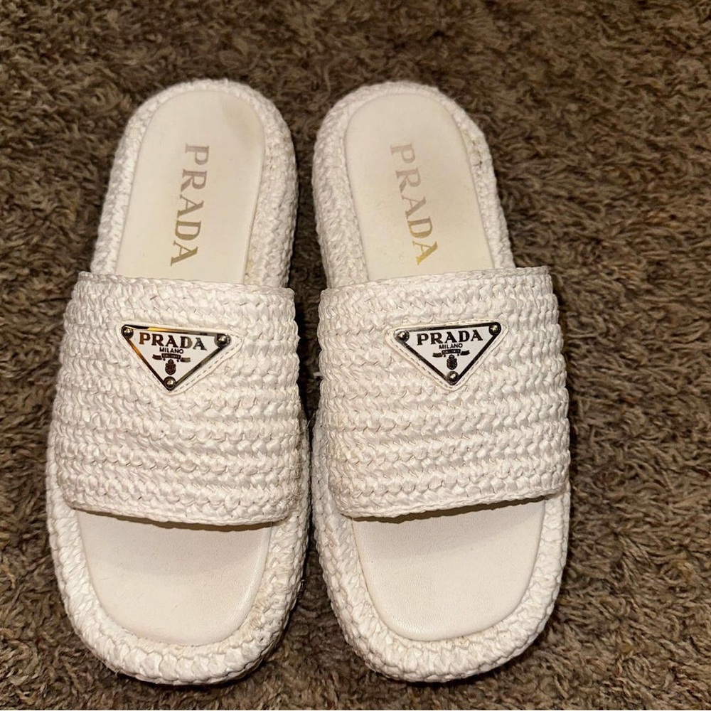 Prada Women's White Slippers